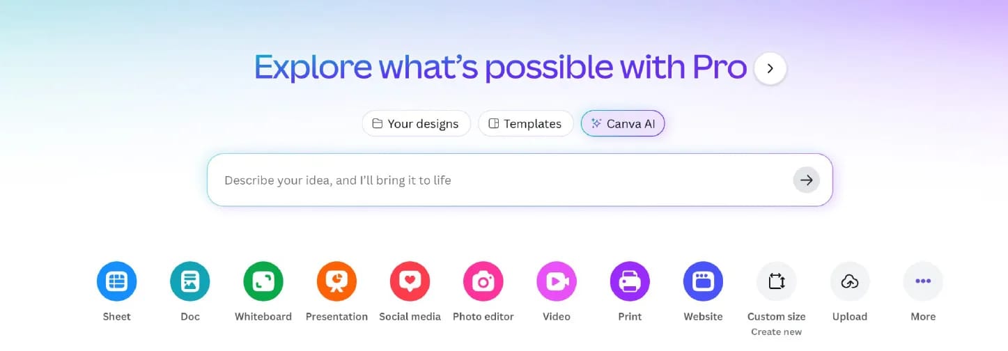 canva custom size