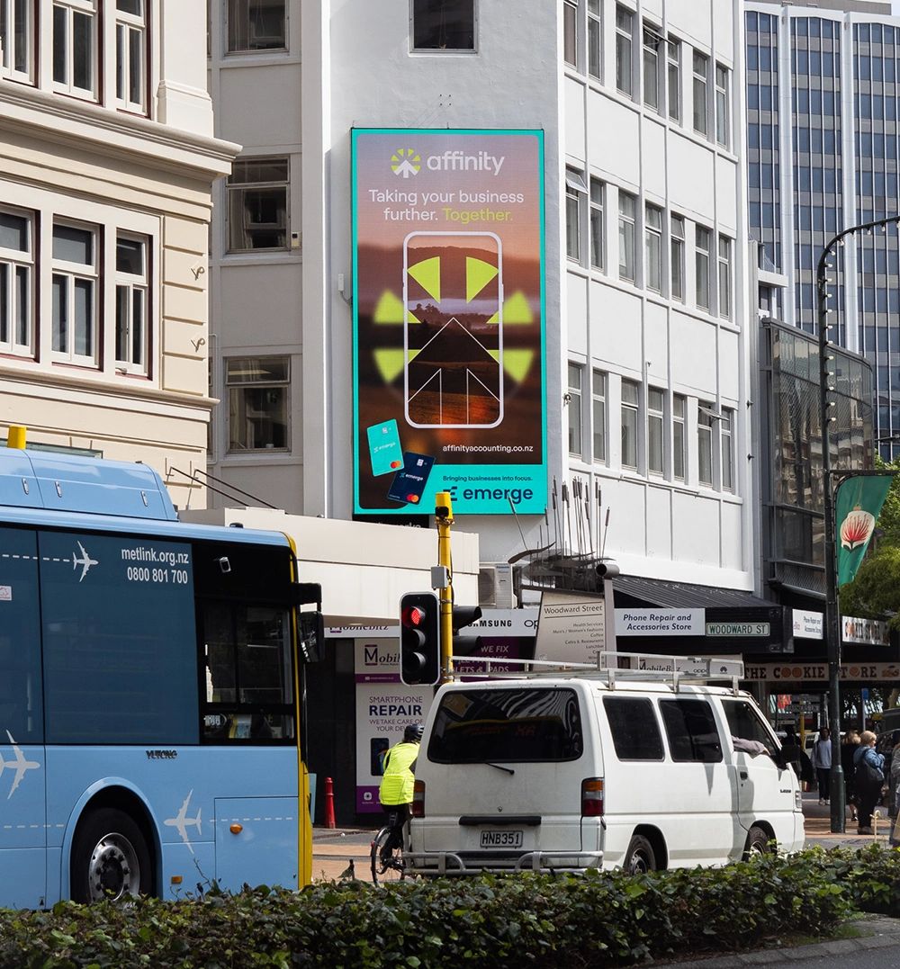 Emerge Lambton Square billboard